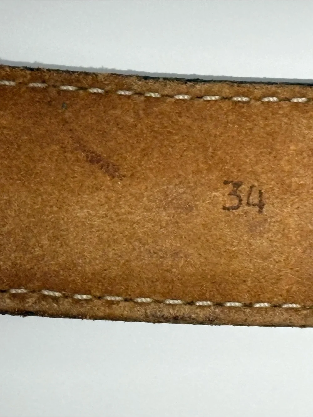 Vintage Western Full Grain Cowhide Belt in Rich Brown